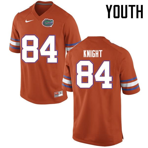 NCAA Florida Gators Camrin Knight Youth #84 Nike Orange Stitched Authentic College Football Jersey YAA7864AA